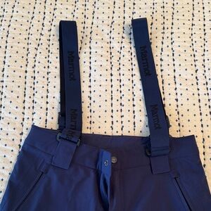 NEVER WORN: Marmot Youth Dark Blue Ski Pants with Suspenders